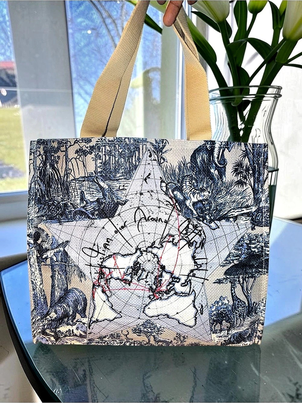 Christian Dior Beauty "Around the World" Tote Bag NWOT